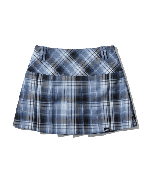 PLAID PLEATS MINI SKIRT [NAVY CHECK]
