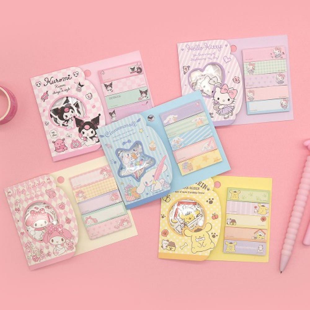 산리오 점착 메모 스티커 인덱스메모지 마멜 시나모롤 쿠로미