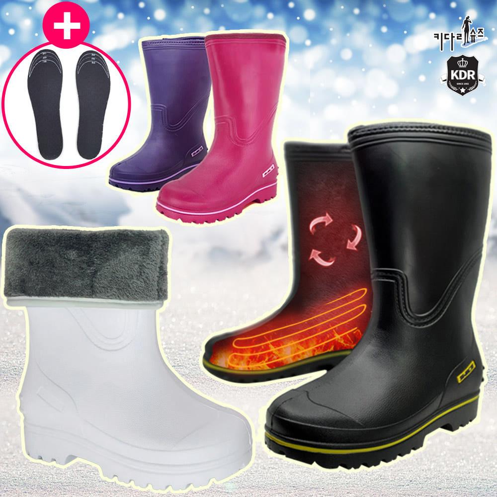 EVA방한장화 남녀공용 털장화 가벼운 경량 미끄럼방지 위생 농사 주방 낚시 빅사이즈 [참숯깔창 제공]