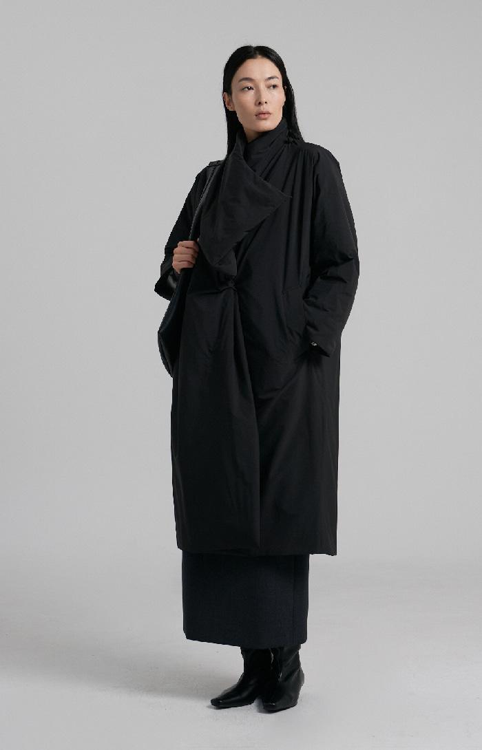 Duvet Long Coat_Black