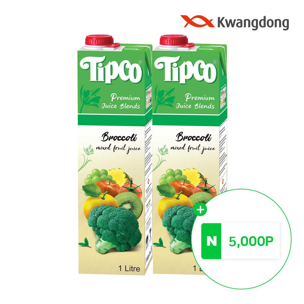 (광동 직영) 팁코 브로콜리 혼합주스 1L 6팩 + N포인트 5,000원