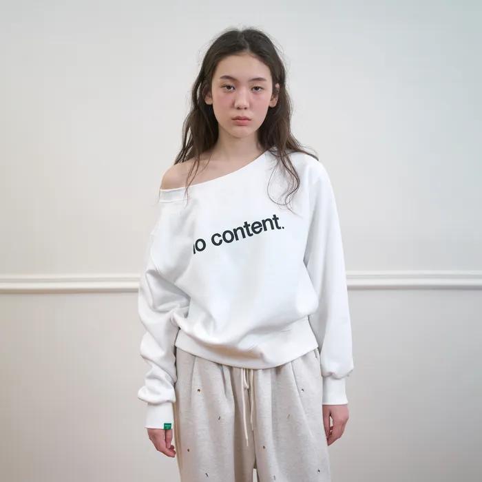[12월 9일 예약 발송] 260. Nocontent Boat Neck Sweatshirt_White