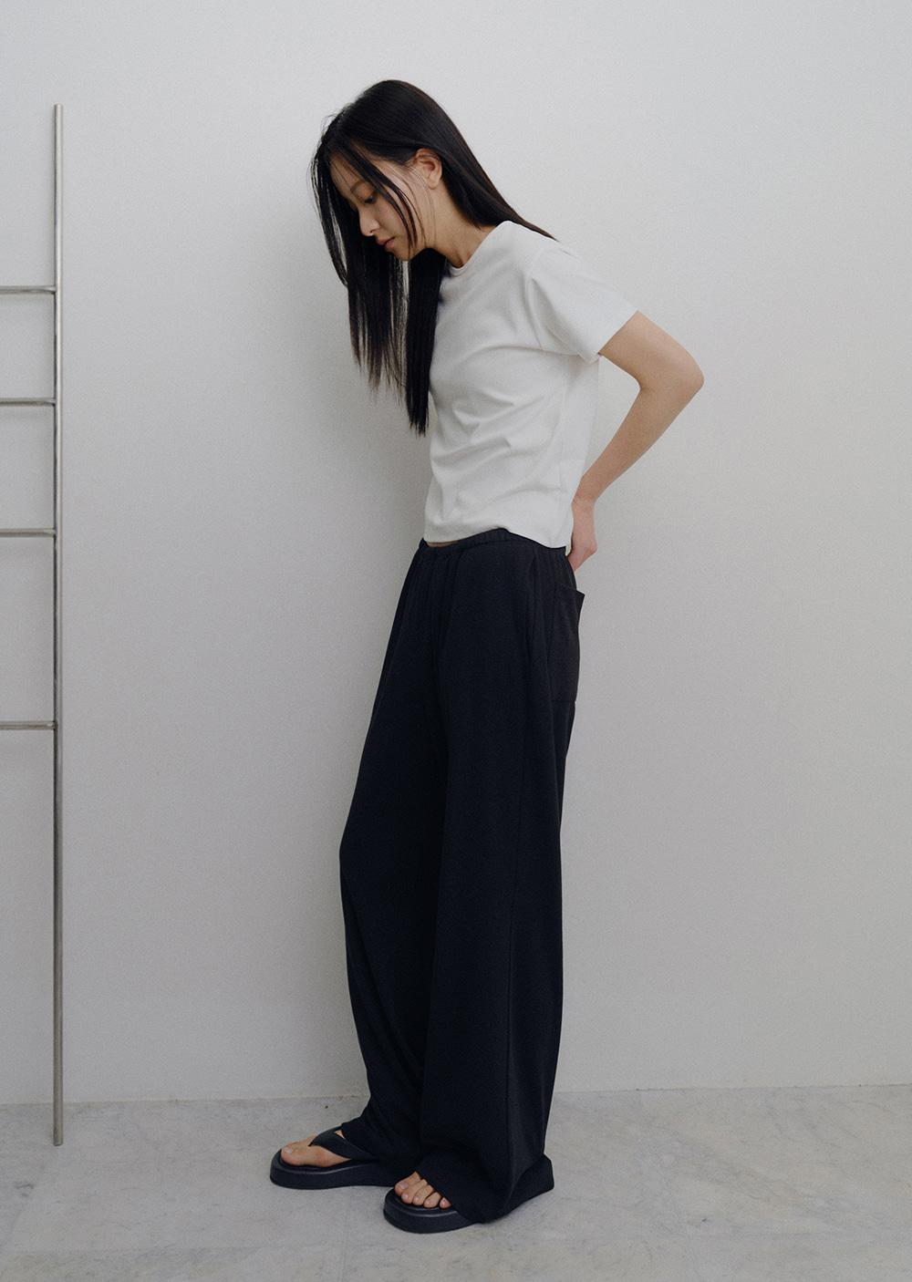 cozy string pants (black)