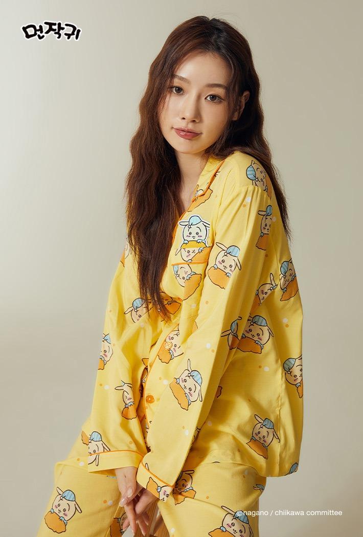 (먼작귀) 먼가 작고 귀여운 긴팔 잠옷(YELLOW)_SPPPD49U04