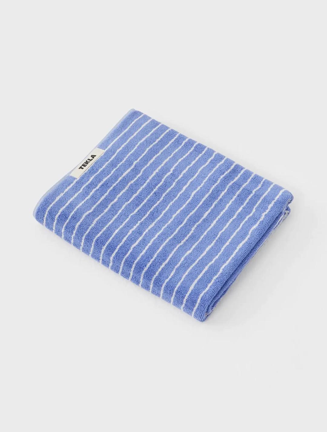 Hand Towel - Clear Blue Stripes