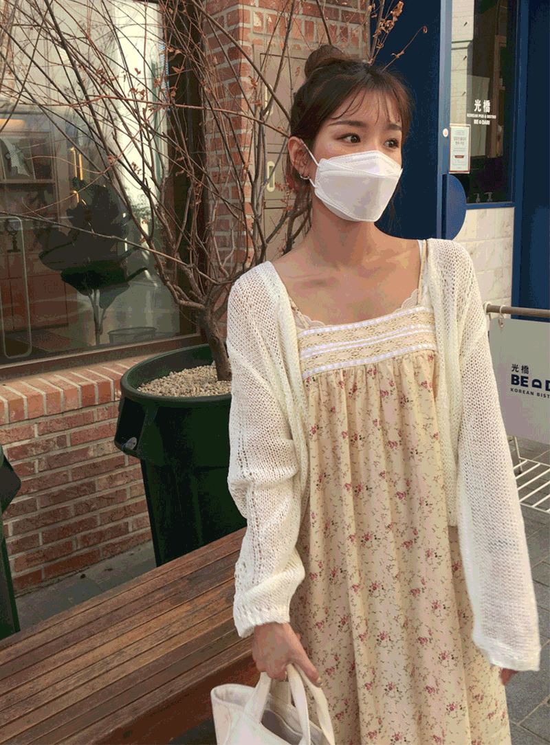 젤라 플라워 레이스 에스닉 나시 원피스