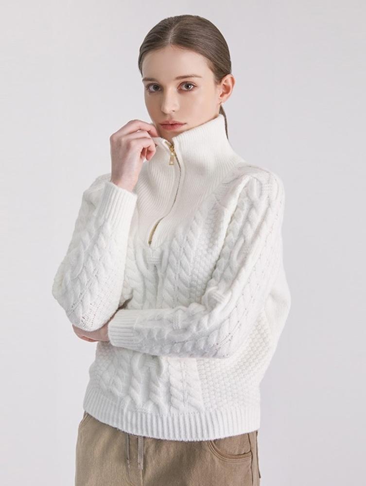 [15% 쿠폰]세일러넥 하프 집업 스웨터(VXBLKE1)