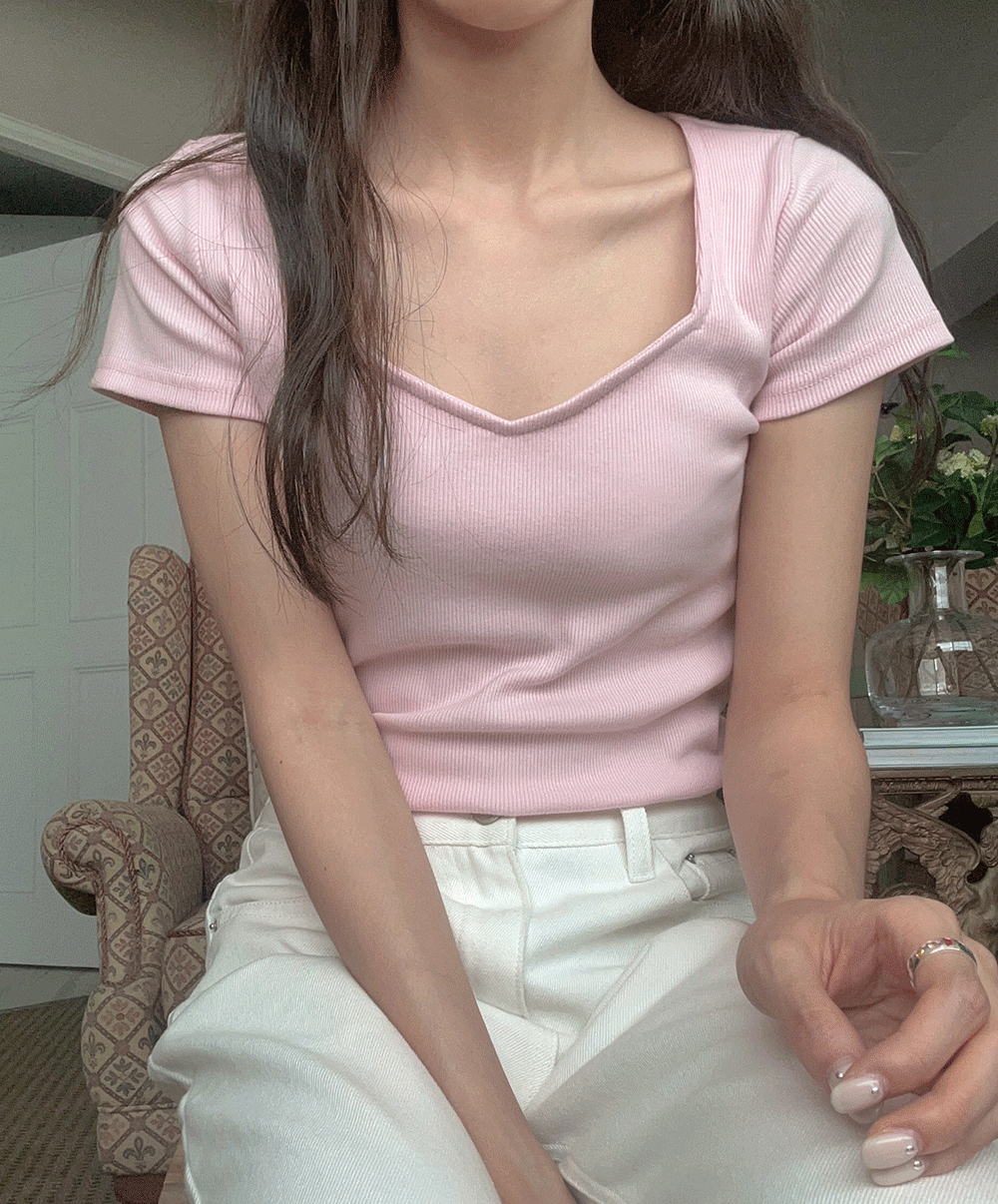 1+1할인✨ 언유즈얼리 샐리 스퀘어넥 티 (8color)