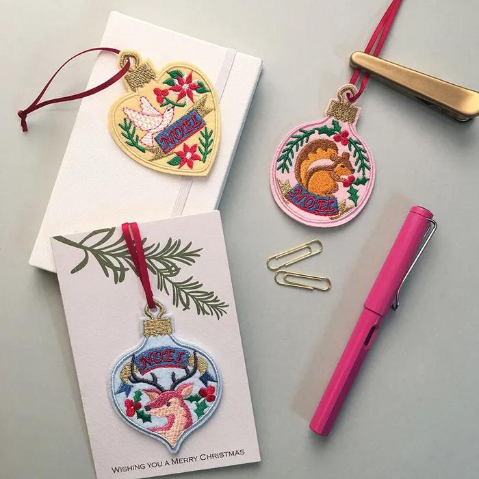 크리스마스 오너먼트 자수카드_ 윈터프렌즈