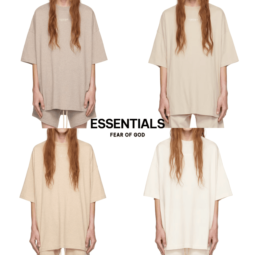 피오갓 에센셜 슬러브 코튼 저지 반팔 오버 티셔츠 4컬러