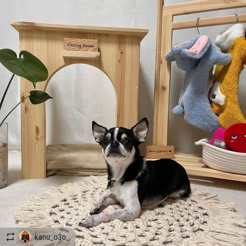 또또의 피팅룸 화이트브라운 / 반려동물 포토존 꾸미기 / 드레스룸 / 만수브라운