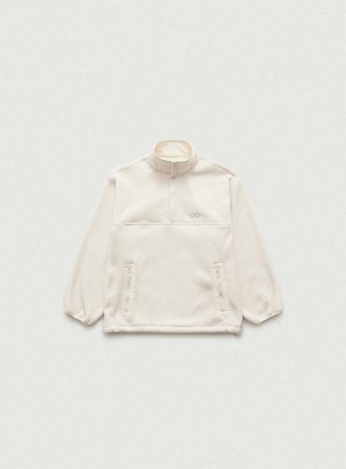 Lappy Fleece Half-Snap Pullover_Ivory