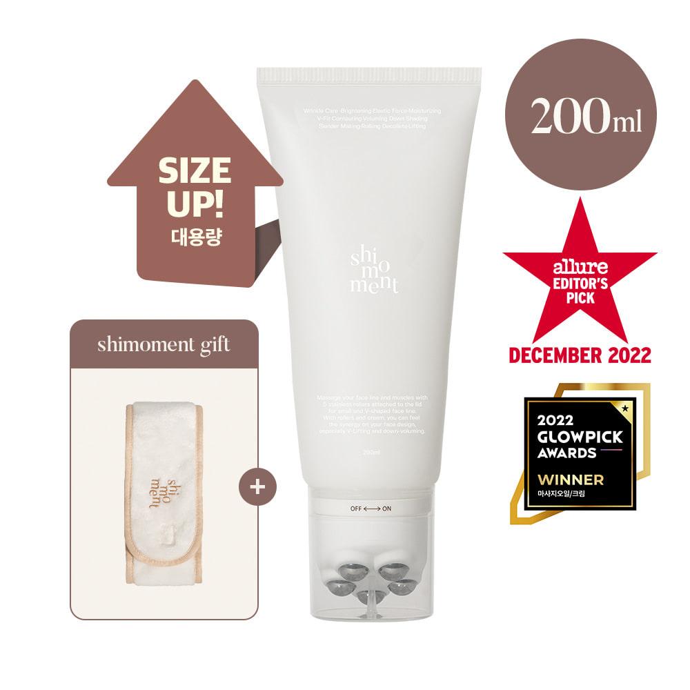 [10%][대용량] 브이 리프팅 롤러크림 200ml + [선물]소프트 세안밴드