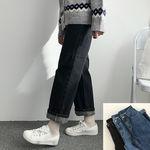 [하이웨스트] 데님 일자 와이드팬츠 (3color)_321g