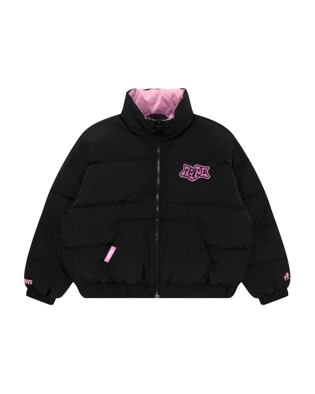 로고 지퍼업 퍼퍼 재킷