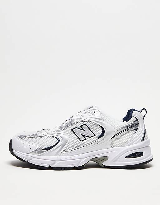 New Balance 530 trainers in white and grey