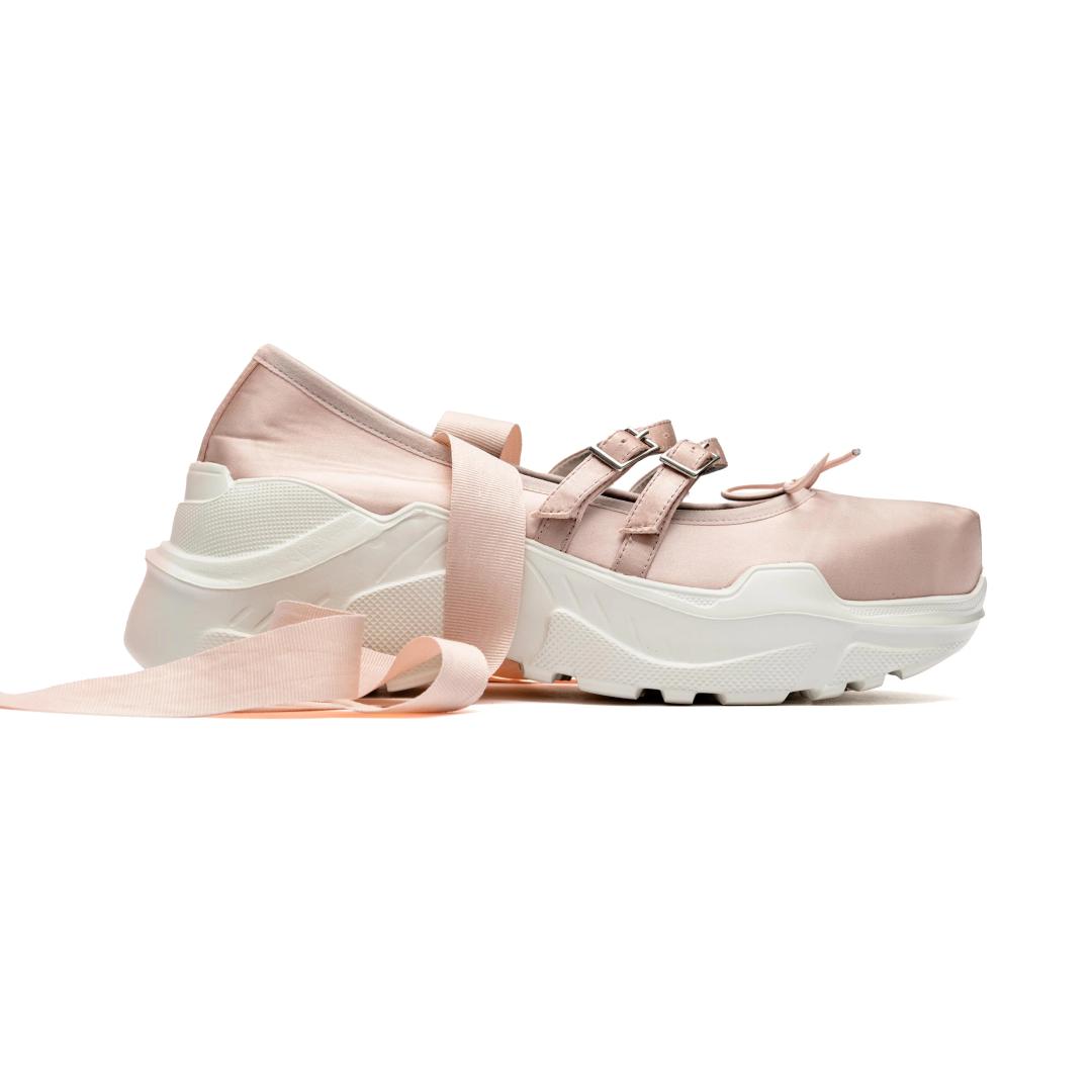 Giselle Pink satin × White - 36