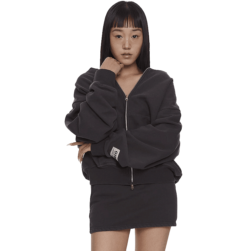 [OFTHEWHOLEHOUSE] Girls Washing Hood Zip-Up - Navy - OFTHEWHOLEHOUSE | 리켓