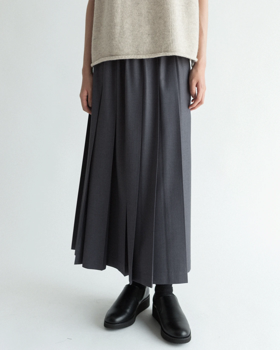 플리츠 밴딩 스커트(4컬러)