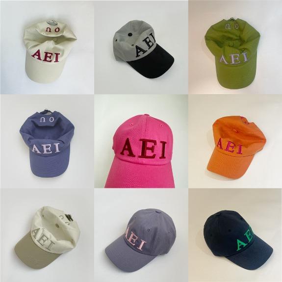 Aeiou Logo Lettering Cap 10colors