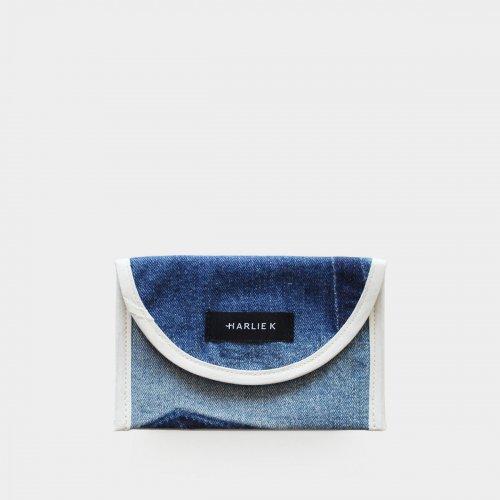 데님 카드지갑 - 아이보리