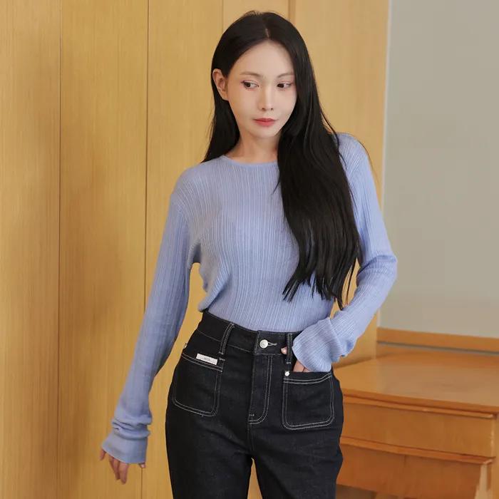 [앨리스펑크 착용] 울 실크 립 니트_3COLORS