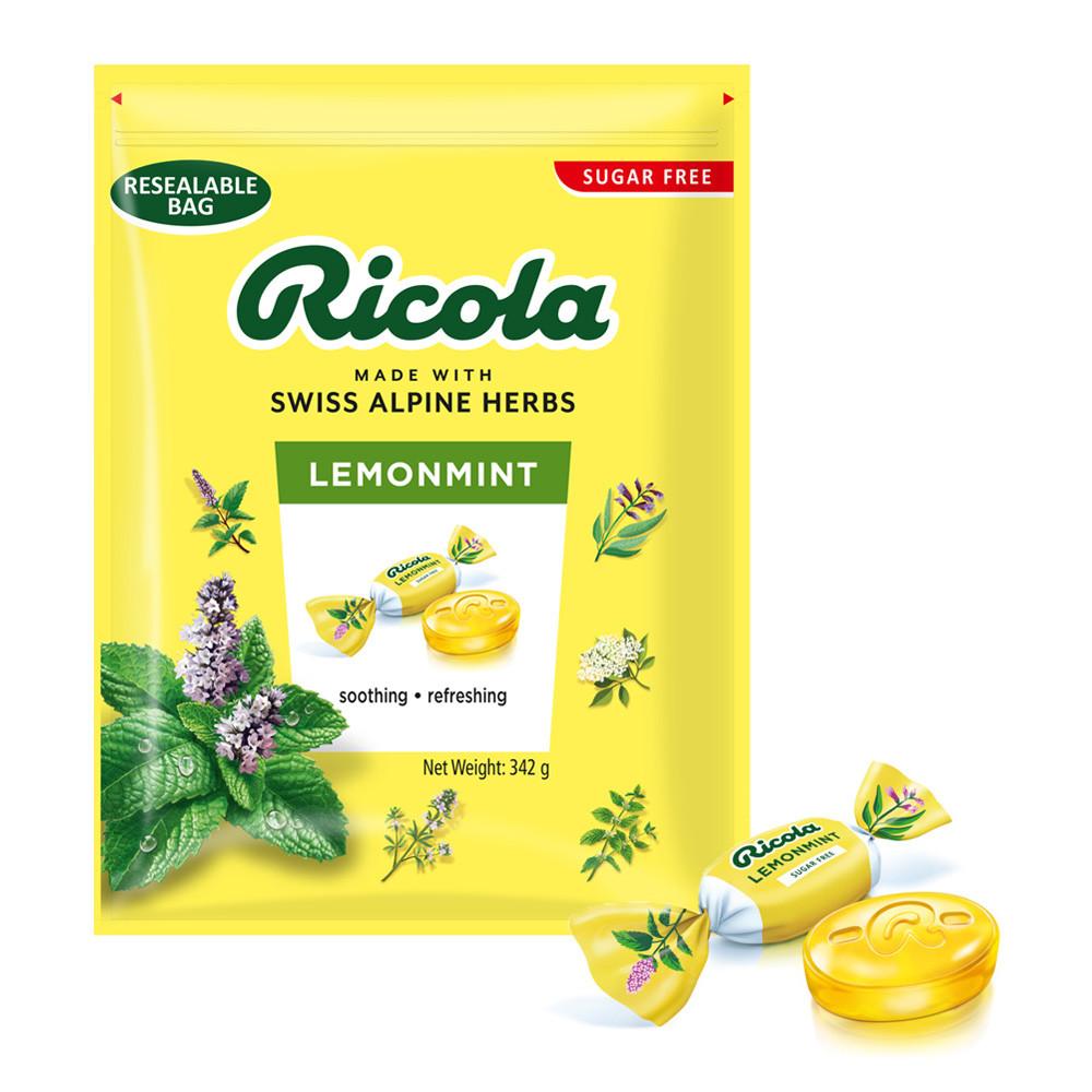 리콜라 스위스 허브 캔디 대용량 레몬민트 342g 1개 [원산지:스위스산((주)일신국제무역)]