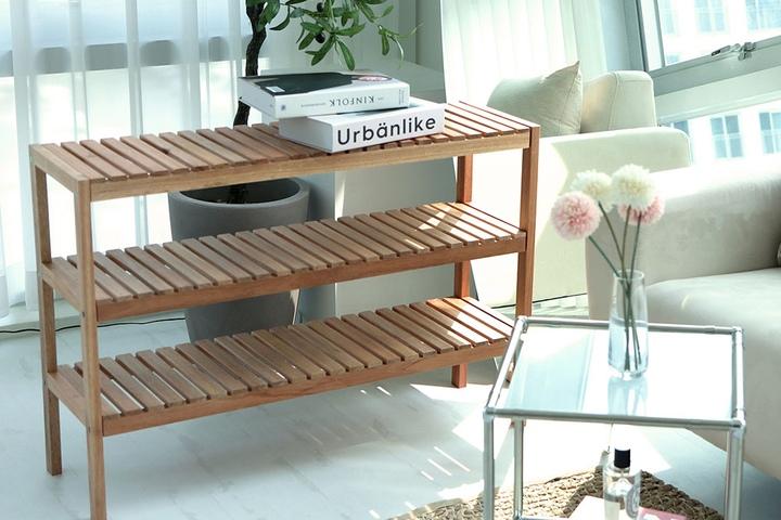 원목 선반 신발장 정리대 2단/3단