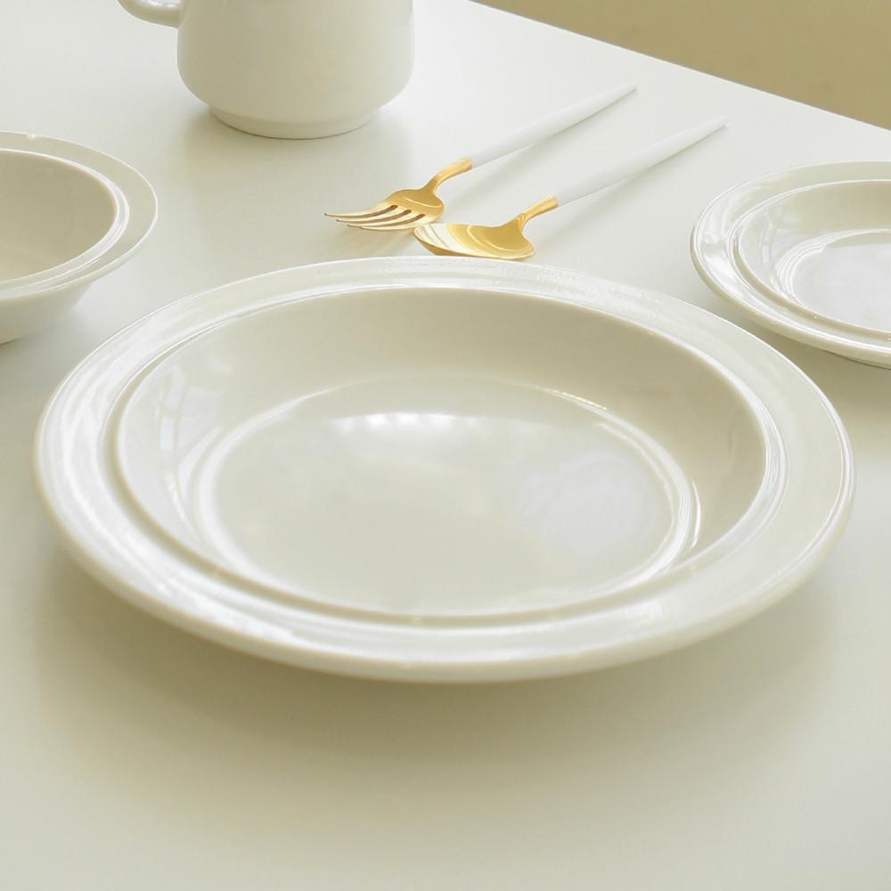 시라쿠스 메이플 플레이팅 디저트 원형 접시 15cm 화이트