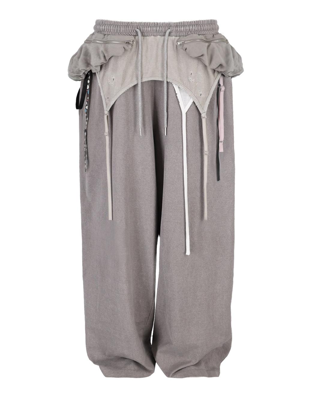 grunge layered jogger - grey (customize your straps ໒꒱)