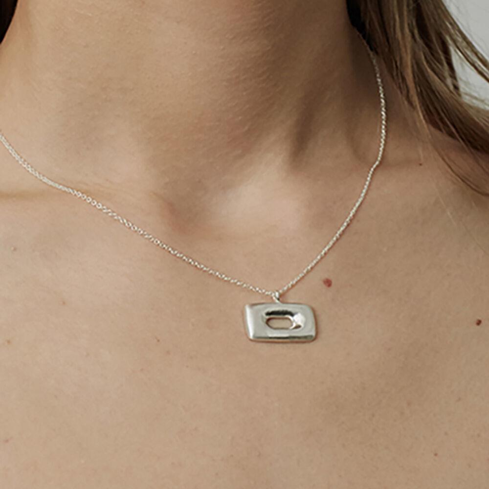 curvy square necklace