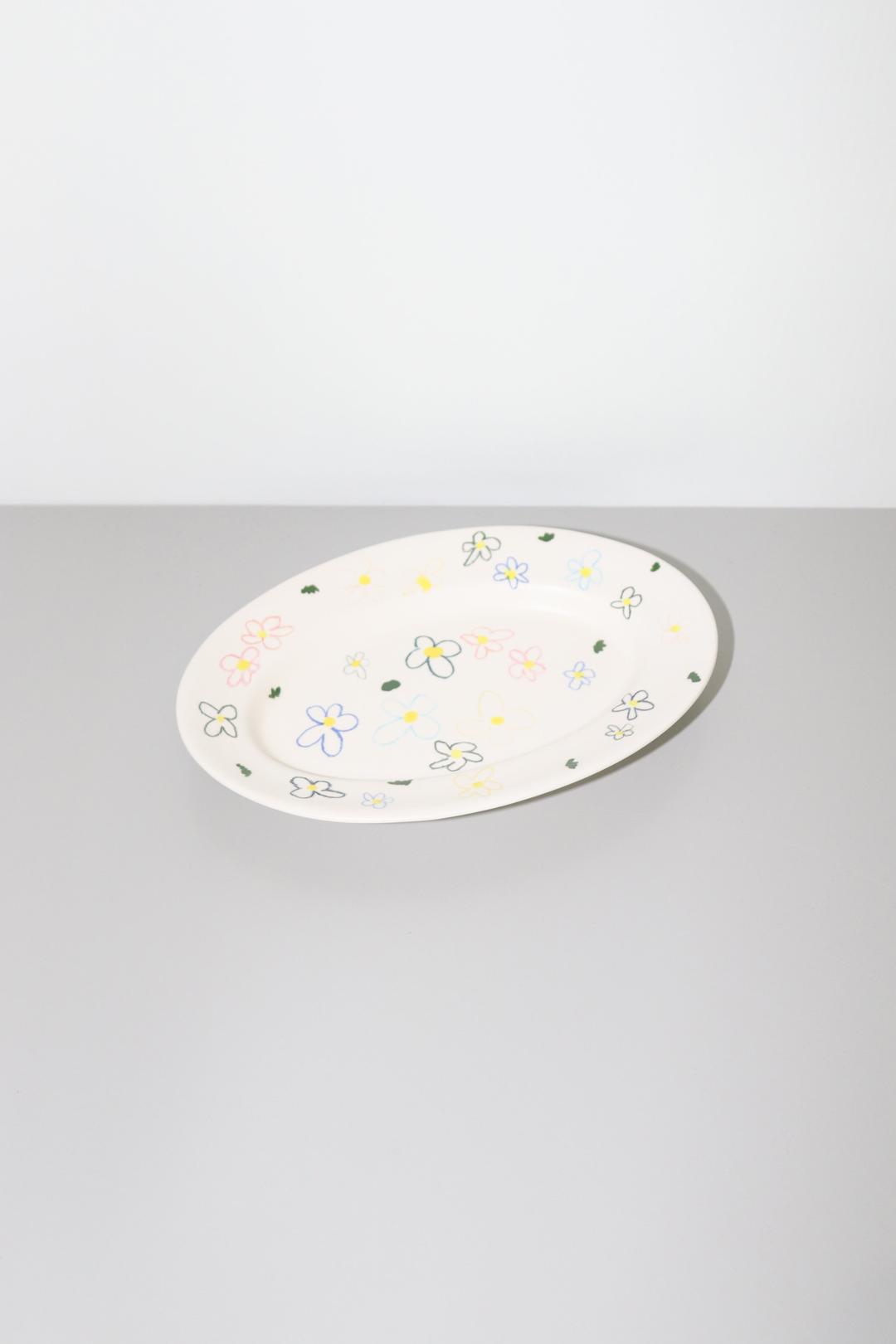 oval plate(spring flower)