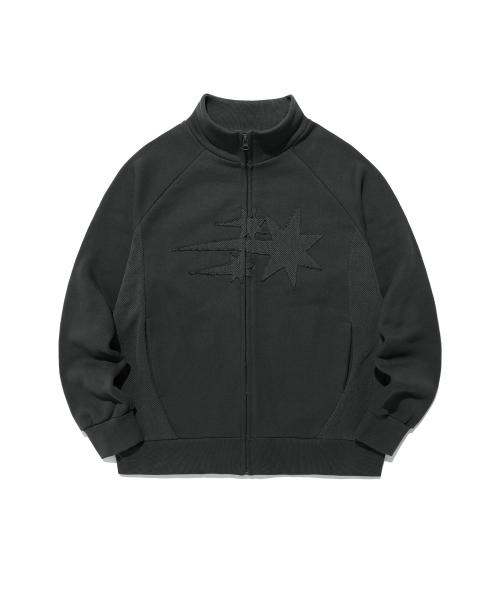 나이스고스트클럽(NICEGHOSTCLUB)  3STARS SWEAT JERSEY ZIP UP_CHARCOAL(NG2EFUM486A) - 사이즈 & 후기 | 무신사