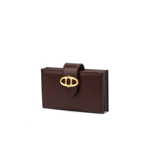 버건디 보딸라또 레더 아코디언 카드지갑 AAHO3F322D3