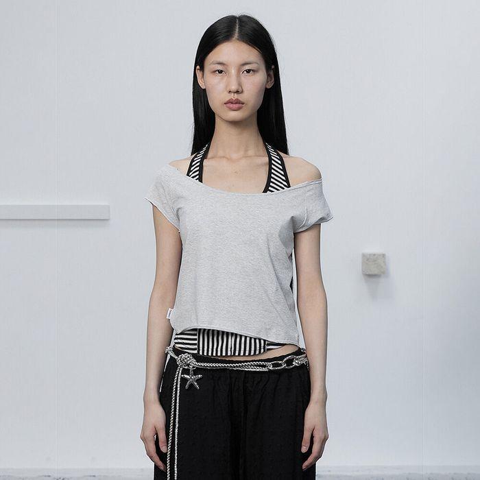 DEEP ROUND HALF TOP / GRAY