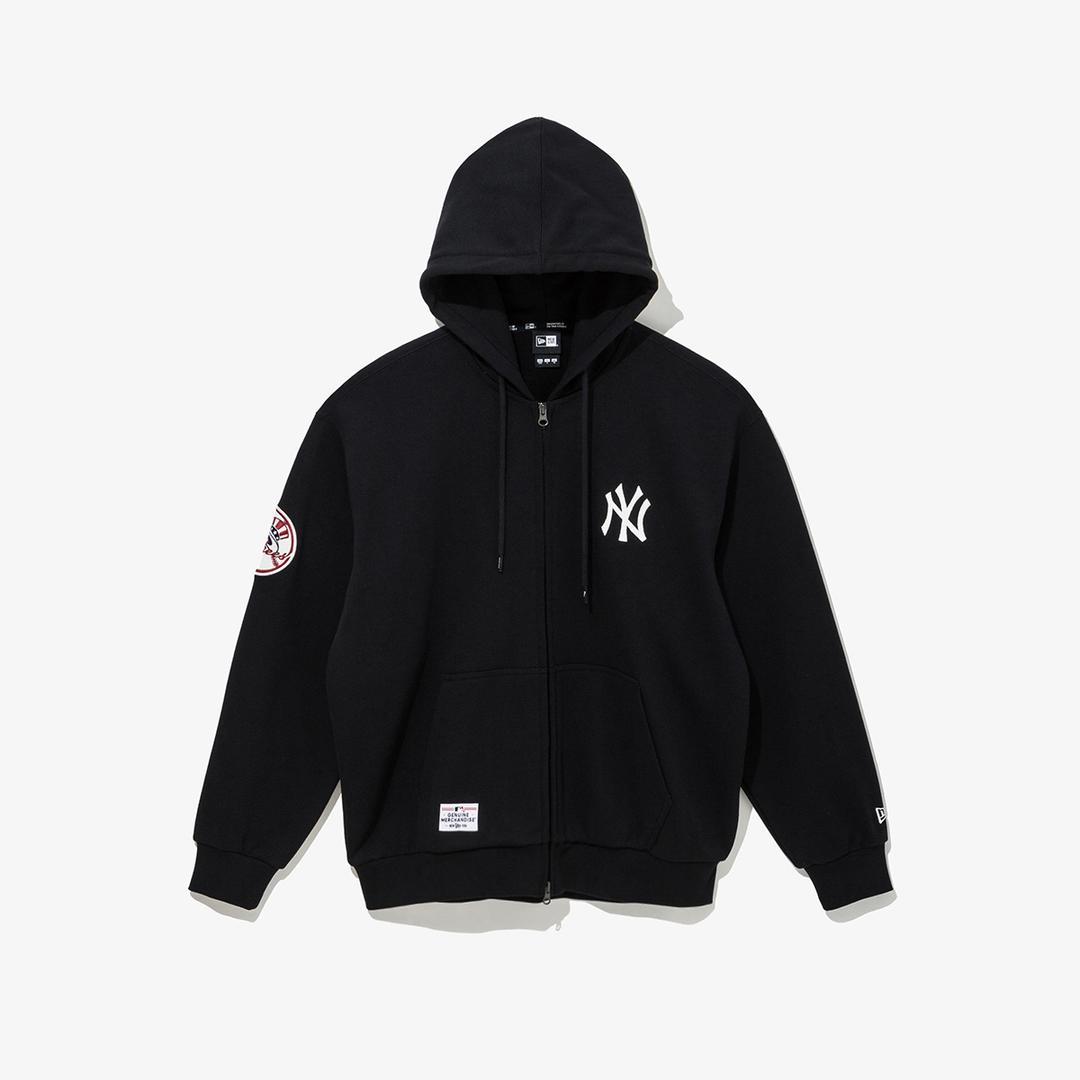 MLB 뉴욕 양키스 베이직 후드 집업 블랙