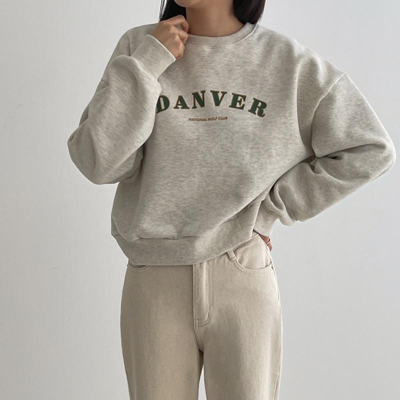 덴버 기모 크롭 맨투맨