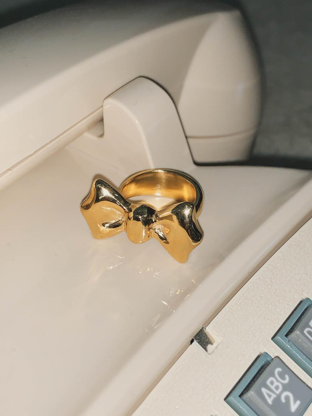 Sweet ribbon ring (Gold)