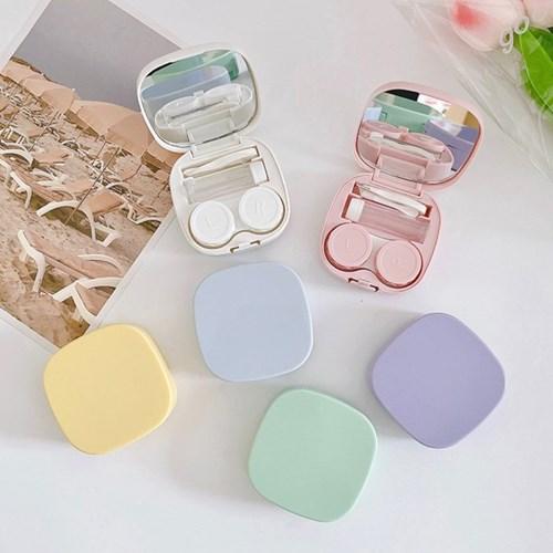 휴대용 미니 콘텍트렌즈 케이스 여행용 렌즈 보관통 6colors