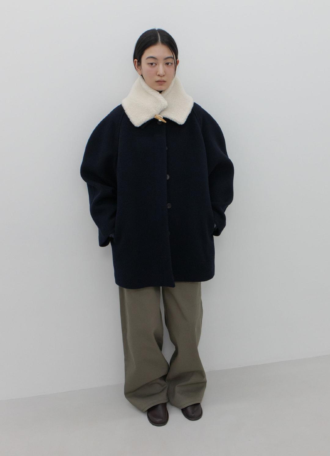 [12/16 예약배송] 25FW TOGGLE MUFFLER COAT / NAVY