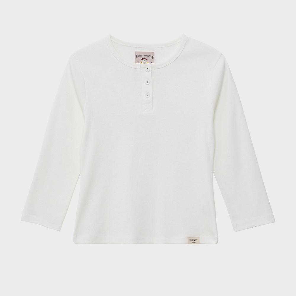3/4 BUTTON FLY TEE (WHITE)