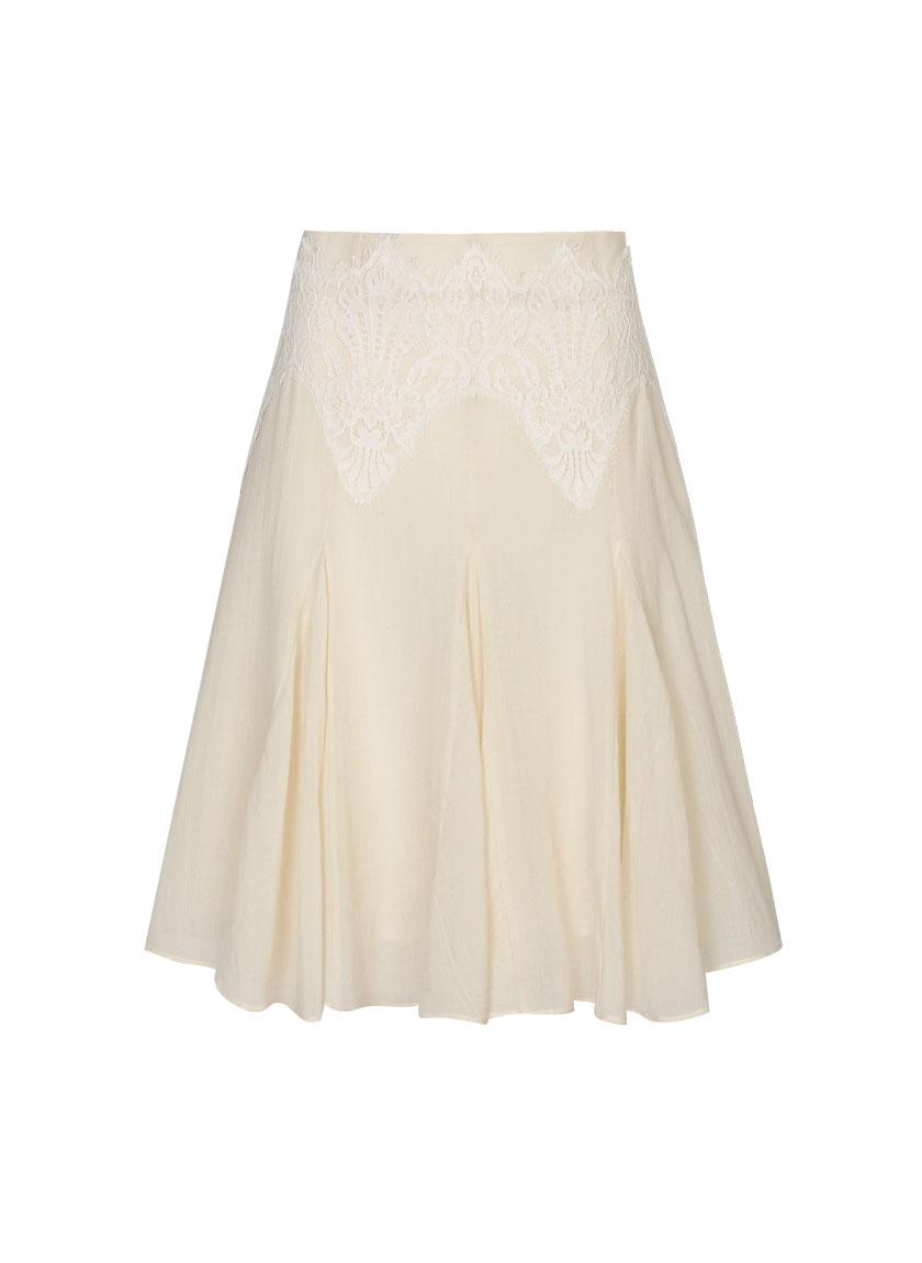Bali Lace Flare Skirt (Oat Cream)