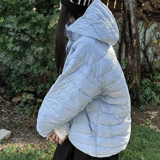 [우체국🚀오늘출발]기획💥후드 경량패딩 숏패딩 가벼운패딩 이너패딩 남녀공용 빅사이즈 웰론 나일론 패딩점퍼 콰이어트 아웃도어 고프코어룩