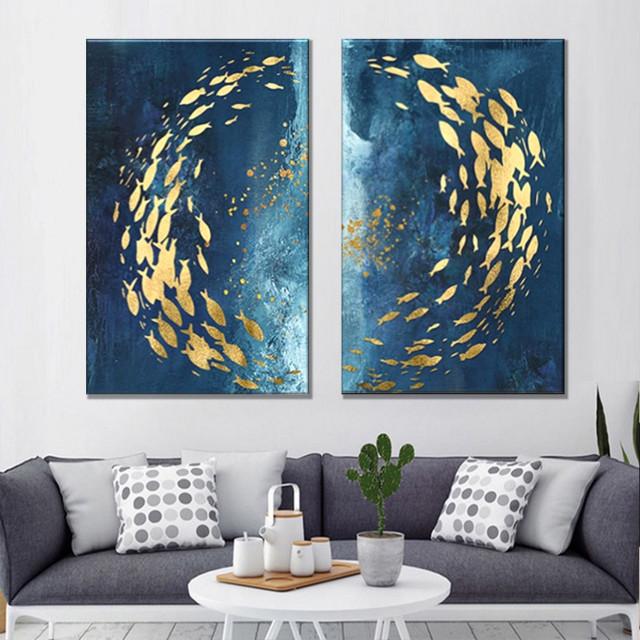 물고기액자 금붕어 그림 캔버스 벽 인테리어 분할그림 안방 거실 잉어 대형 사무실 개업선물