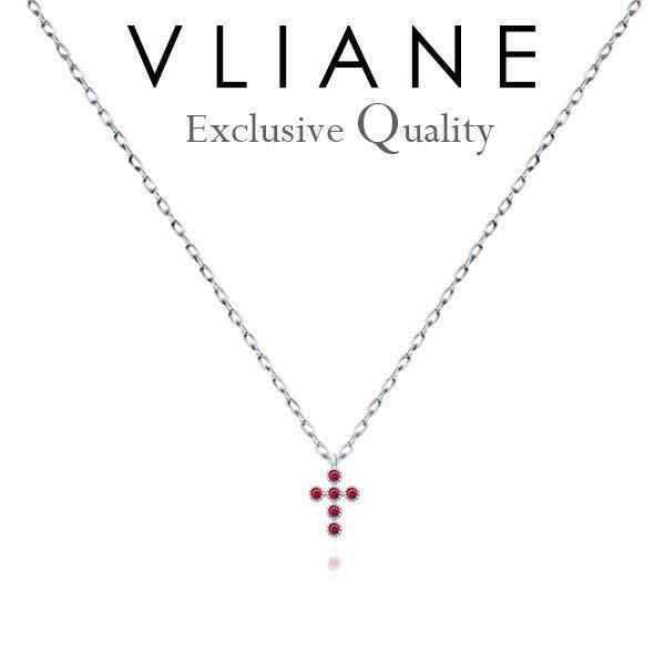 [브리앙] 14K 포인트 십자가 루비 목걸이