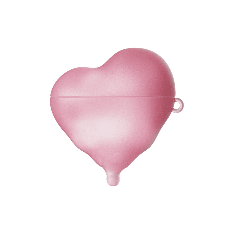 FLOW HEART CASE - CLEAR PINK