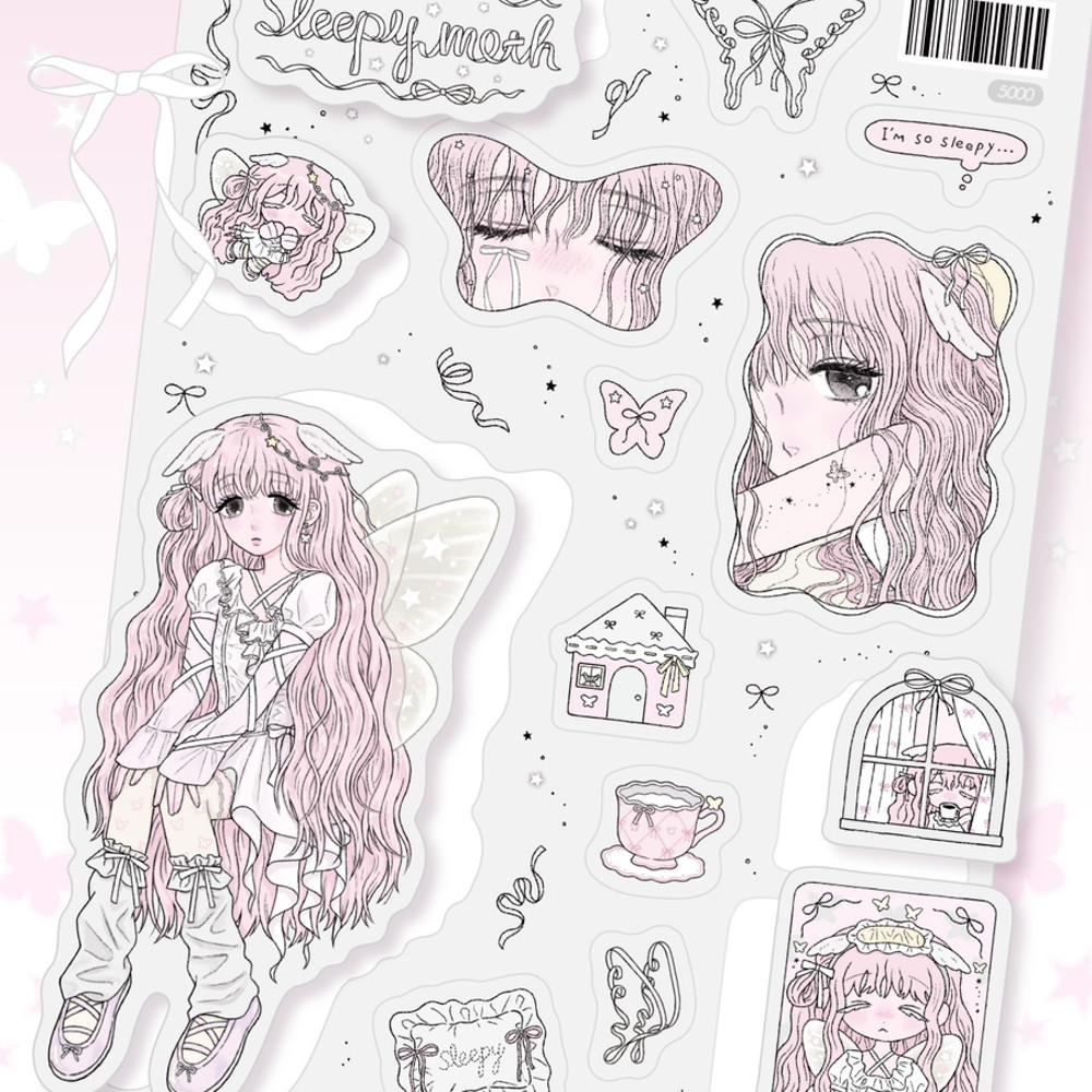 사나다 슬리피 모스 칼선스티커