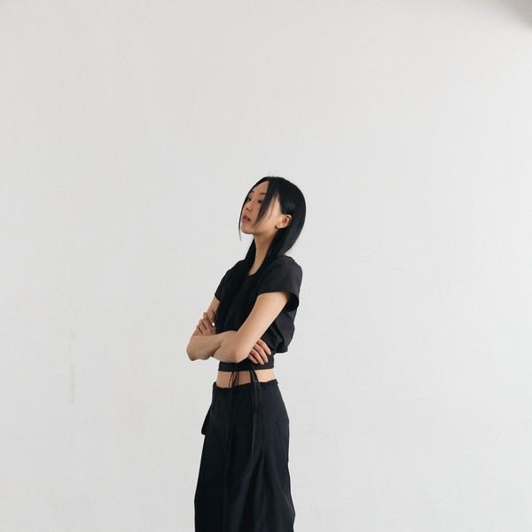 WIDE PINTUK STRAP PANTS(BK)