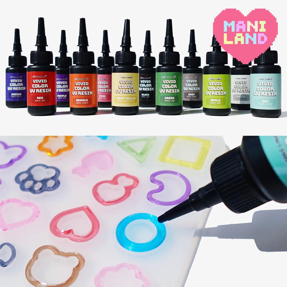 마니랜드 컬러 UV레진 (단품) / 3종 타입, 하드타입 물점도 / 레진공예 레진아트