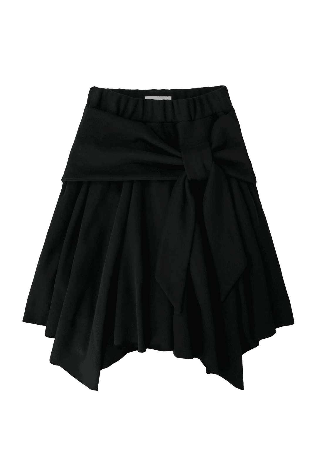 [12.09 순차배송] BOW UNBALANCED SKIRT (BLACK)